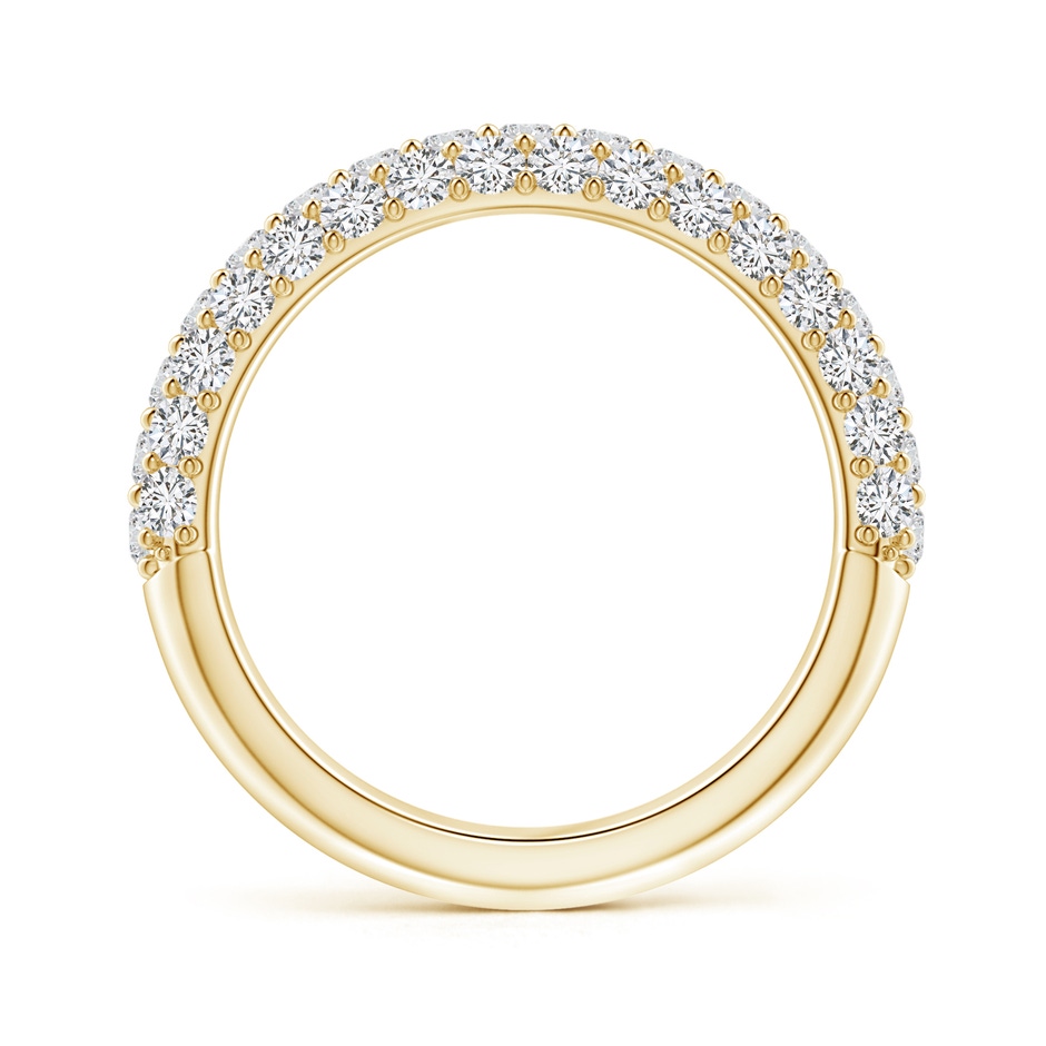 2mm HSI2 Triple Row Diamond Wedding Band for Women in Yellow Gold side-1