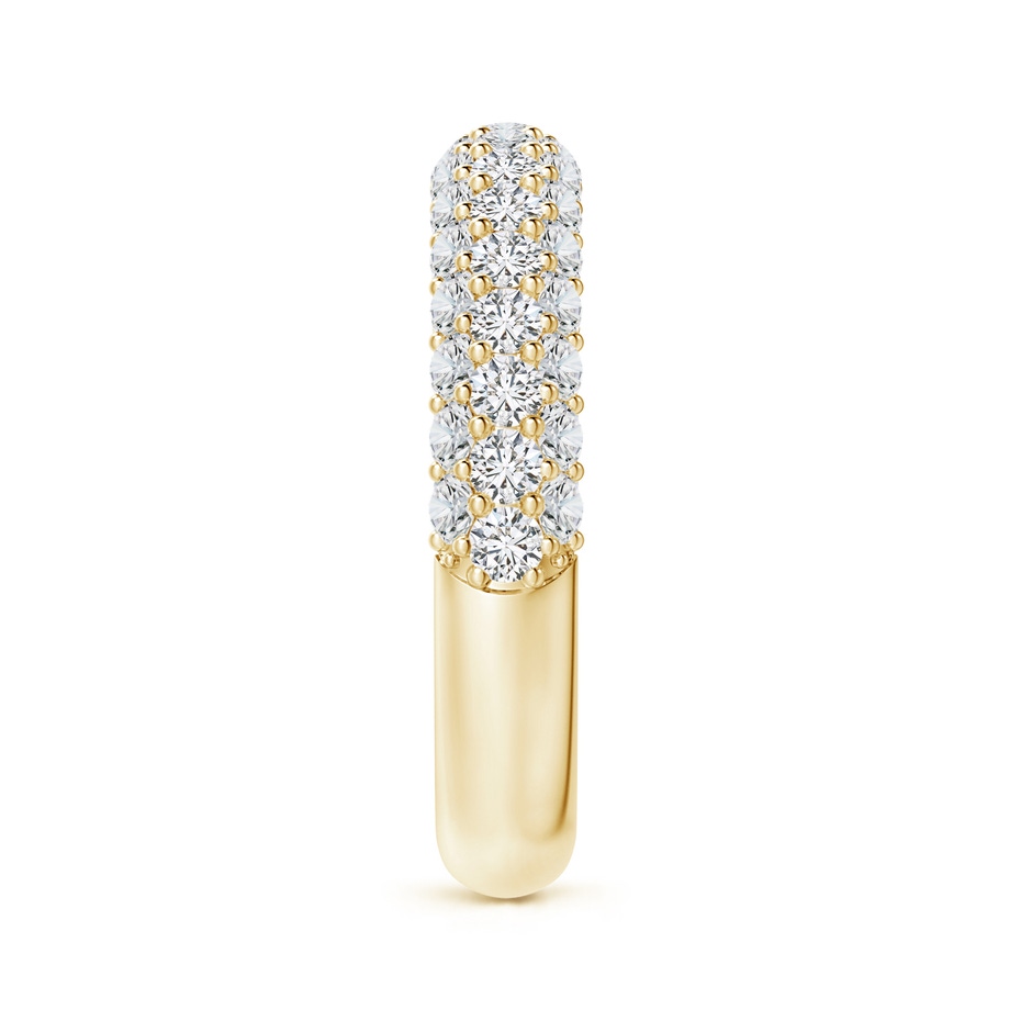 2mm HSI2 Triple Row Diamond Wedding Band for Women in Yellow Gold side-2