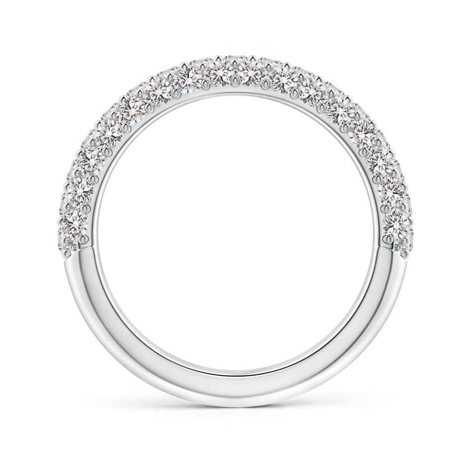2mm IJI1I2 Triple Row Diamond Wedding Band for Women in White Gold side-1