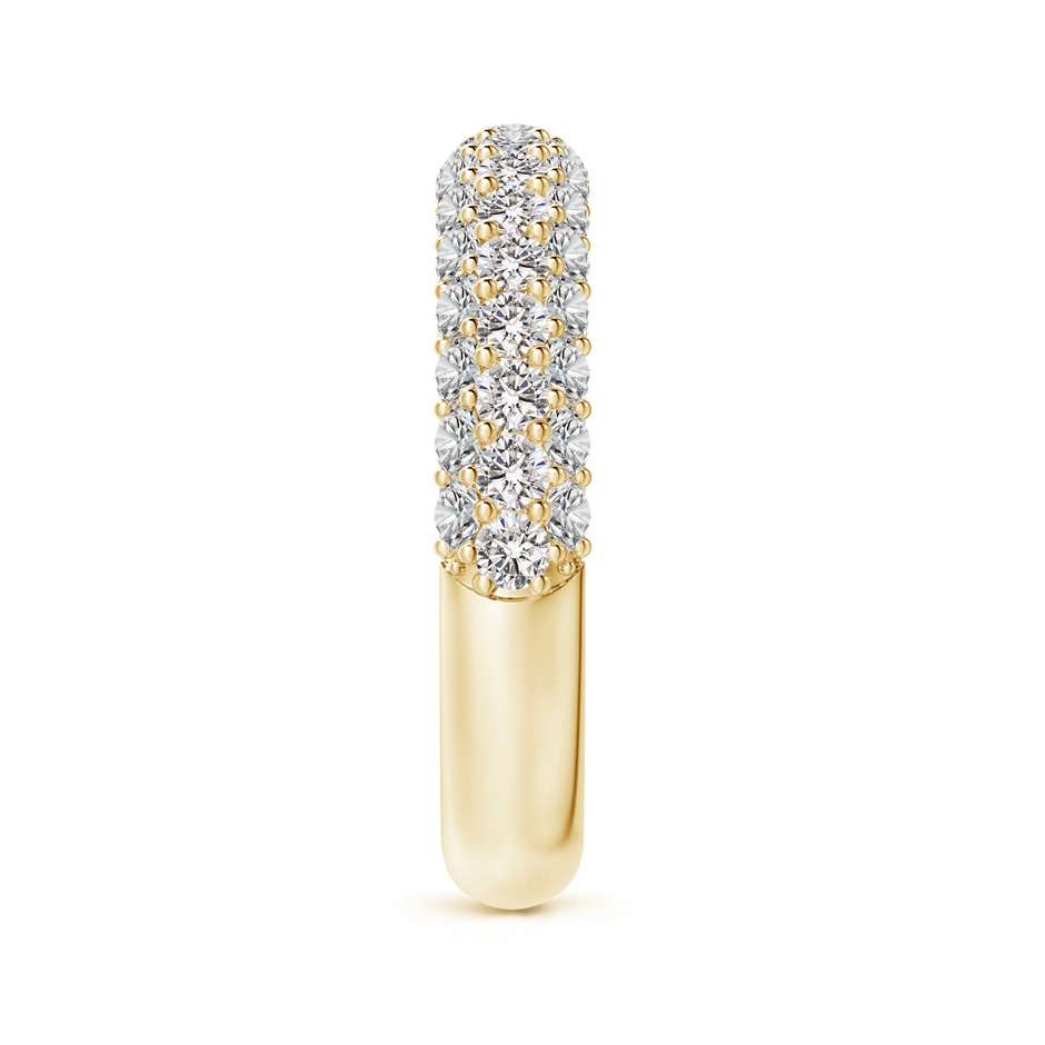2mm IJI1I2 Triple Row Diamond Wedding Band for Women in Yellow Gold side-2