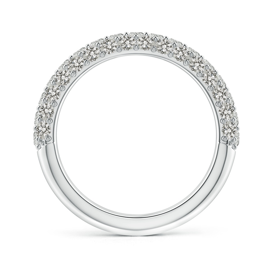 2mm KI3 Triple Row Diamond Wedding Band for Women in White Gold side-1