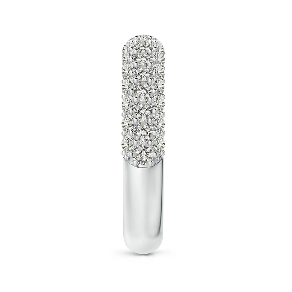 2mm KI3 Triple Row Diamond Wedding Band for Women in White Gold side-2