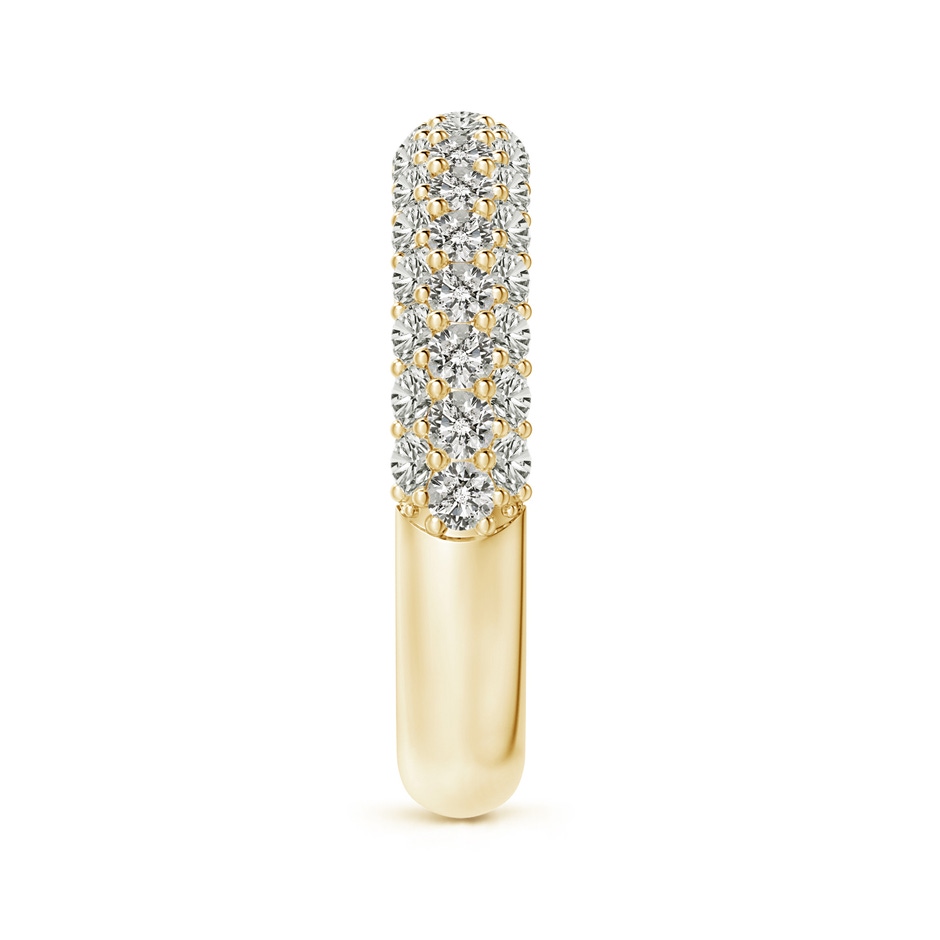 2mm KI3 Triple Row Diamond Wedding Band for Women in Yellow Gold side-2