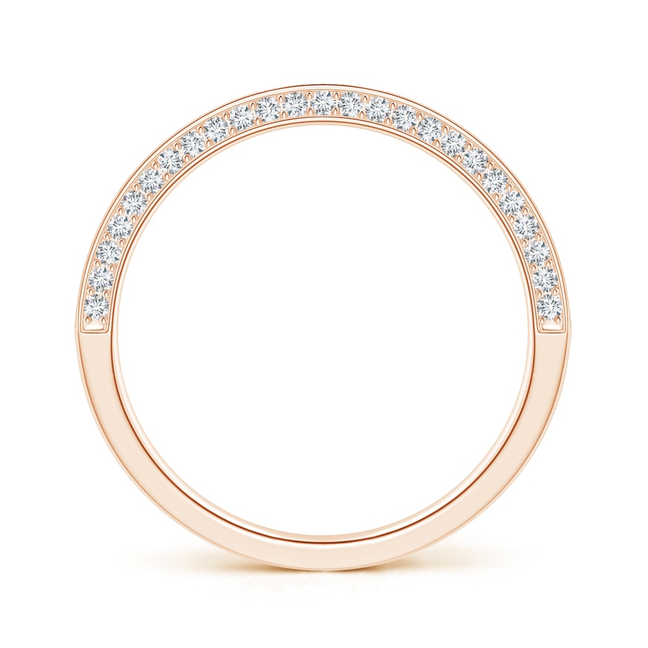 1mm GVS2 Trio Set Pave Diamond Semi Eternity Wedding Band in Rose Gold side-1