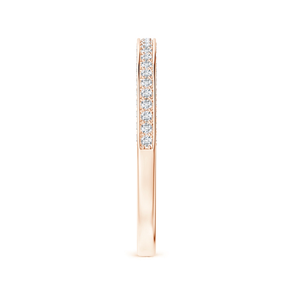 1mm GVS2 Trio Set Pave Diamond Semi Eternity Wedding Band in Rose Gold side-2