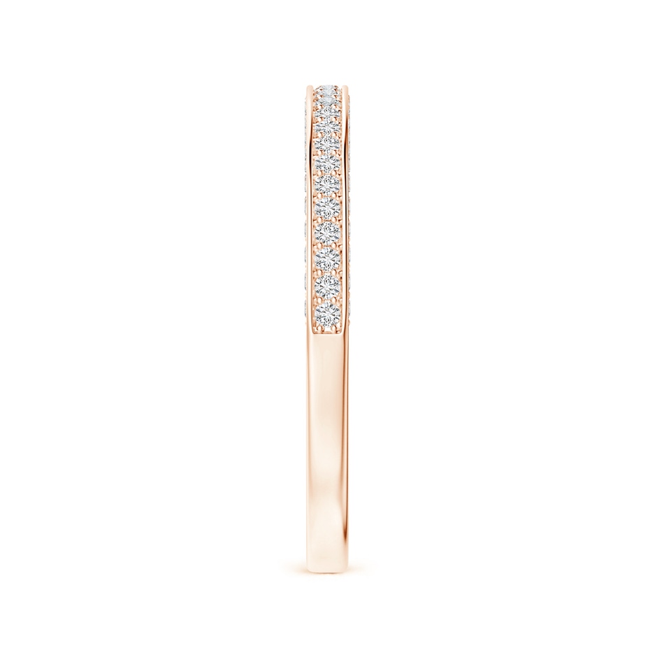 1mm HSI2 Trio Set Pave Diamond Semi Eternity Wedding Band in Rose Gold side-2