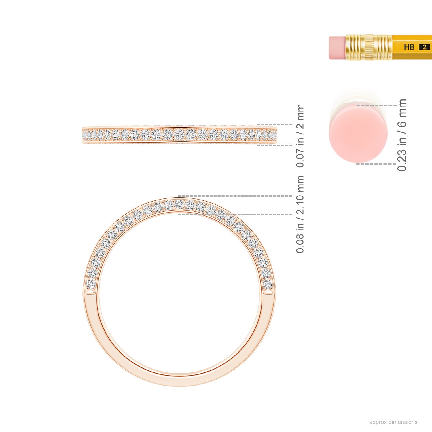 H, SI2 / 0.39 CT / 14 KT Rose Gold