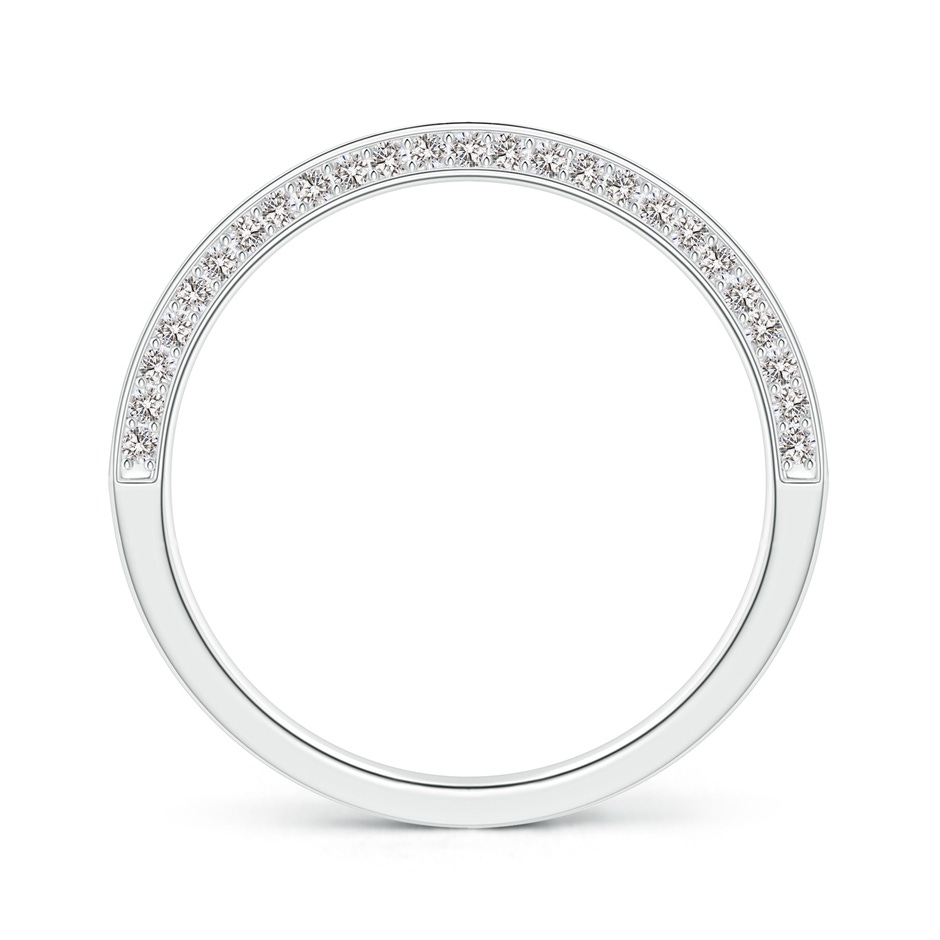 1mm IJI1I2 Trio Set Pave Diamond Semi Eternity Wedding Band in White Gold side-1