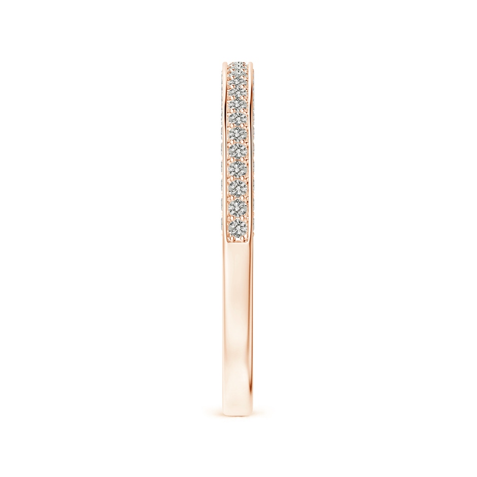 1mm KI3 Trio Set Pave Diamond Semi Eternity Wedding Band in Rose Gold side-2