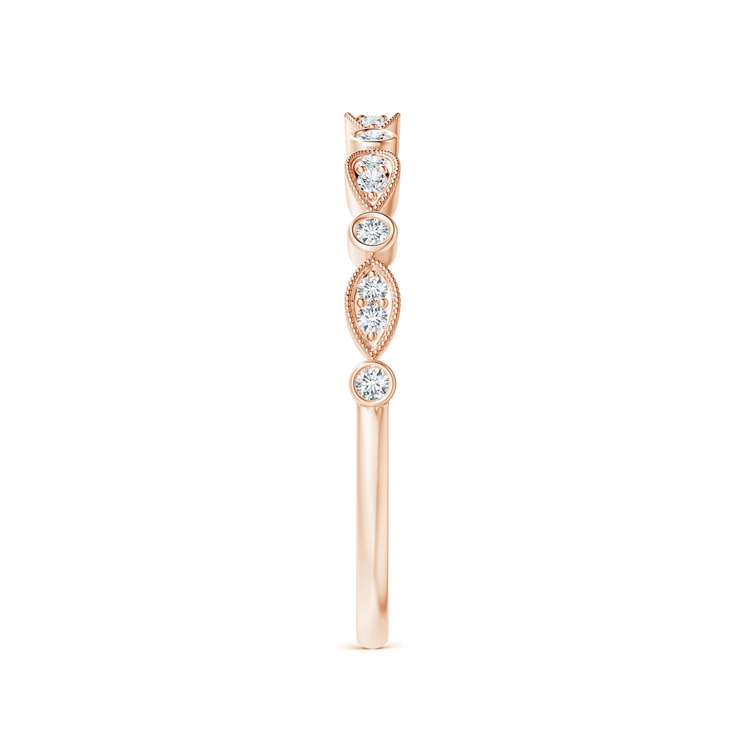 F-G, VS / 0.11 CT / 14 KT Rose Gold