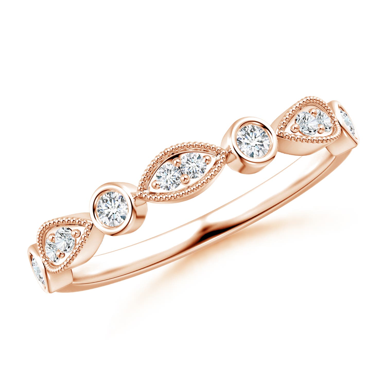 F-G, VS / 0.21 CT / 14 KT Rose Gold