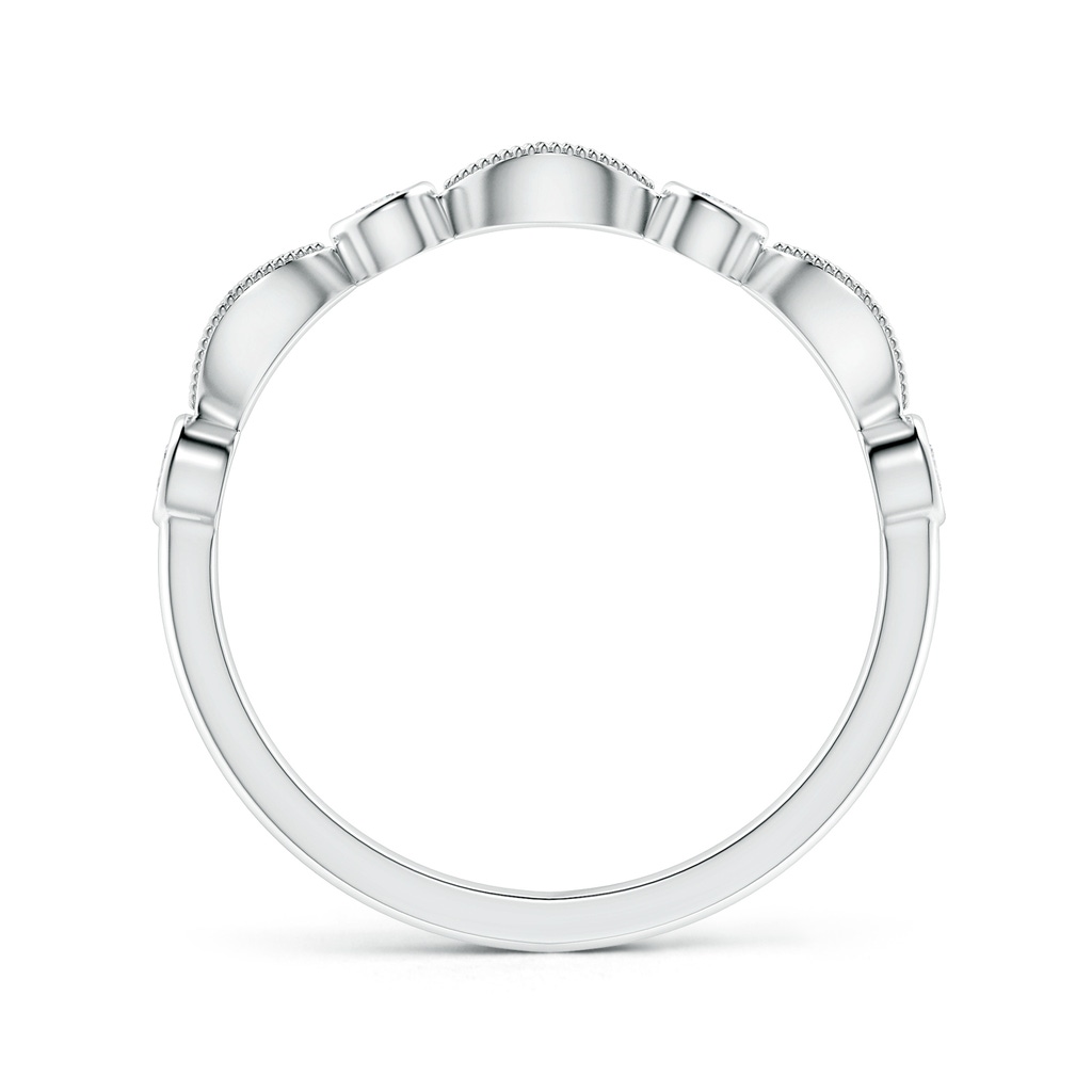 2mm HSI2 Pave, Bezel Diamond Motifs Wedding Band in White Gold - side_1