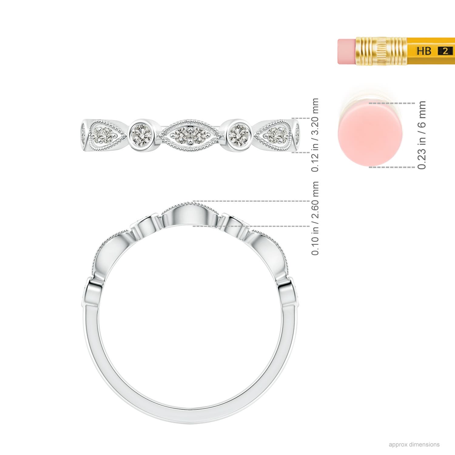 K, I3 / 0.21 CT / 14 KT White Gold