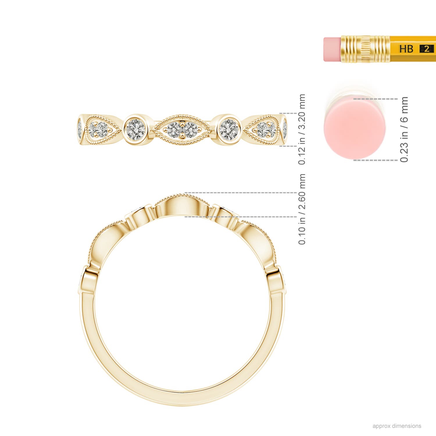 K, I3 / 0.21 CT / 14 KT Yellow Gold