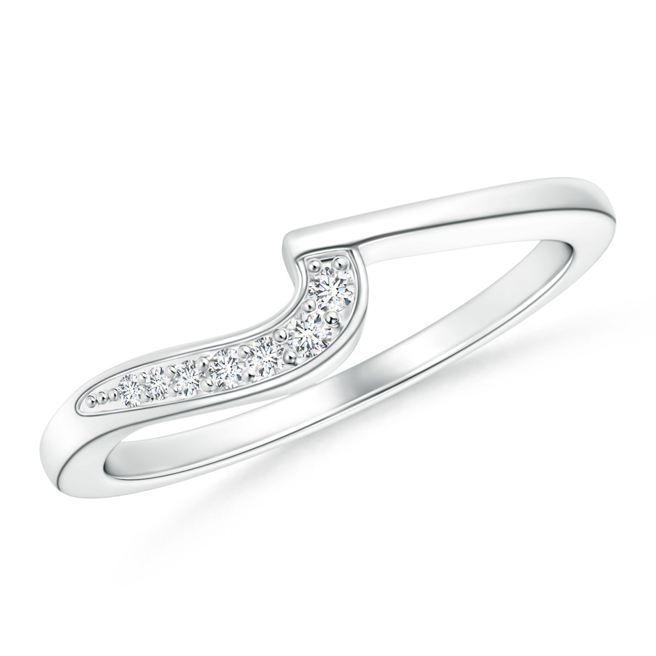 1.5mm GVS2 Wavy Contoured pave Diamond Wedding Band in P950 Platinum 