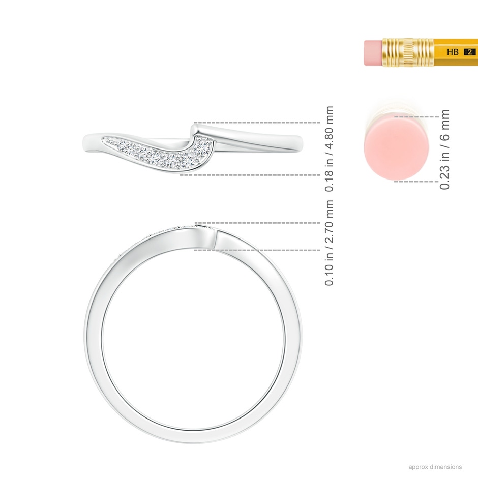 1.5mm GVS2 Wavy Contoured pave Diamond Wedding Band in P950 Platinum product image