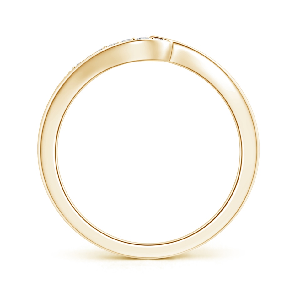 1.5mm HSI2 Wavy Contoured pave Diamond Wedding Band in Yellow Gold side-1
