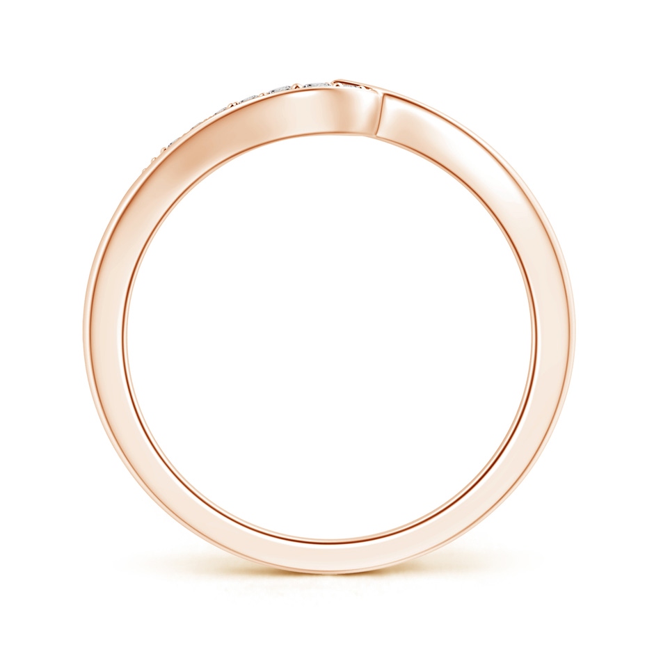 1.5mm IJI1I2 Wavy Contoured pave Diamond Wedding Band in 9K Rose Gold side-1