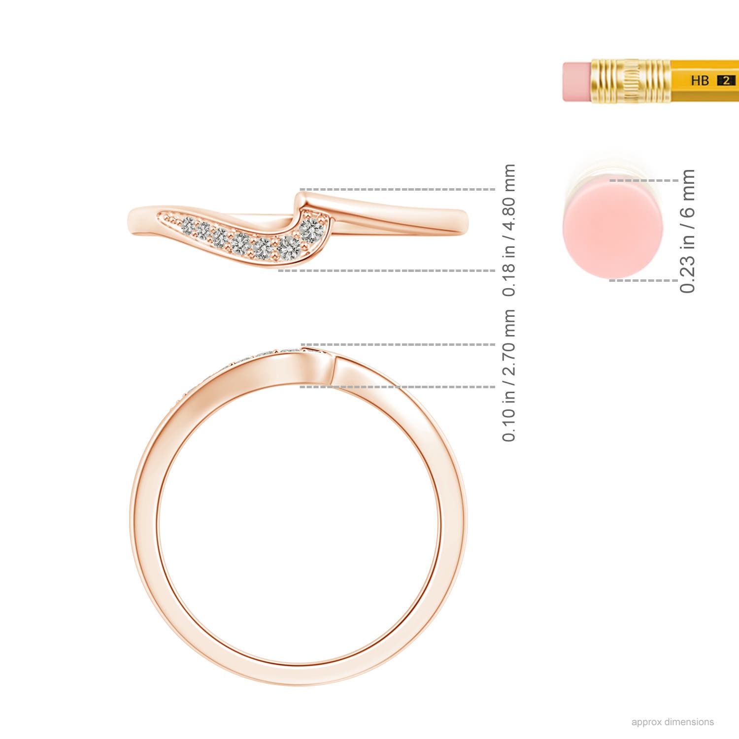 K, I3 / 0.06 CT / 14 KT Rose Gold