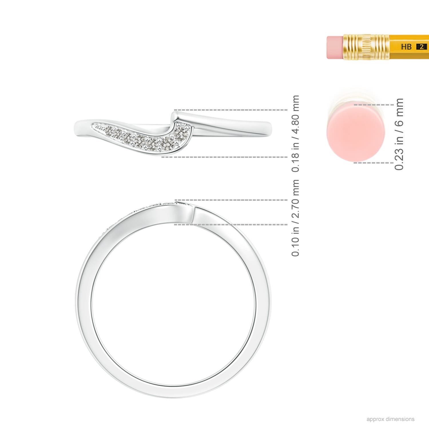 K, I3 / 0.06 CT / 14 KT White Gold