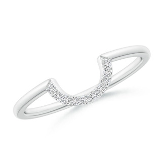 1.1mm HSI2 Prong-Set Diamond U-Shaped Comfort Fit Wedding Band in P950 Platinum