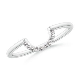 1.1mm IJI1I2 Prong-Set Diamond U-Shaped Comfort Fit Wedding Band in P950 Platinum