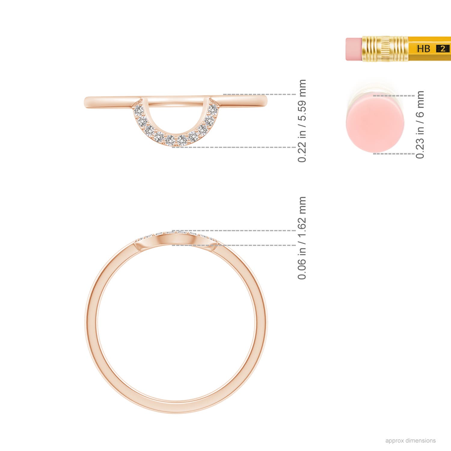 I-J, I1-I2 / 0.06 CT / 14 KT Rose Gold