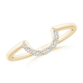 1.2mm GVS2 Prong-Set Diamond U-Shaped Comfort Fit Wedding Band in Yellow Gold