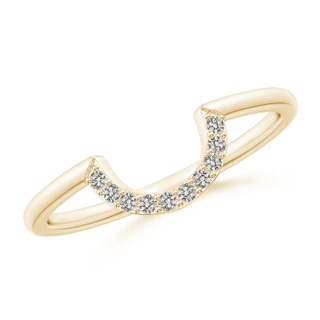 1.2mm KI3 Prong-Set Diamond U-Shaped Comfort Fit Wedding Band in 9K Yellow Gold