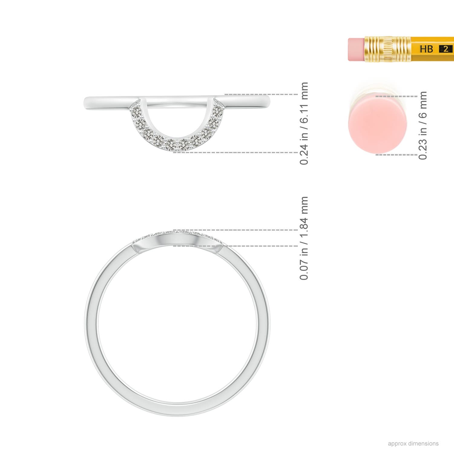 K, I3 / 0.08 CT / 14 KT White Gold