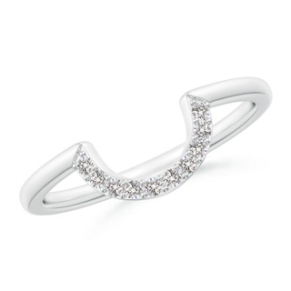 1.3mm IJI1I2 Prong-Set Diamond U-Shaped Comfort Fit Wedding Band in White Gold