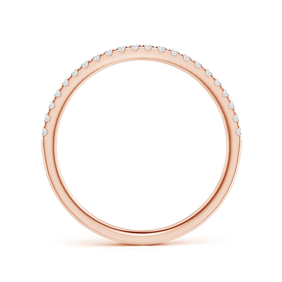 1.3mm GVS2 Pave-Set Diamond Half Eternity Classic Wedding Band in Rose Gold side 1