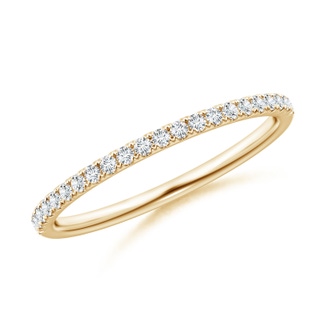 1.3mm GVS2 Pave-Set Diamond Half Eternity Classic Wedding Band in Yellow Gold