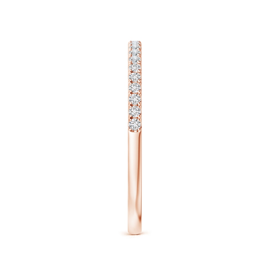 1.3mm HSI2 Pave-Set Diamond Half Eternity Classic Wedding Band in Rose Gold side 2