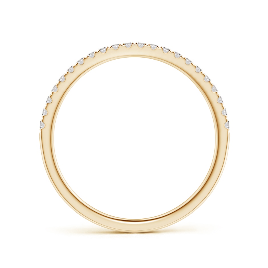 1.3mm IJI1I2 Pave-Set Diamond Half Eternity Classic Wedding Band in Yellow Gold side 1