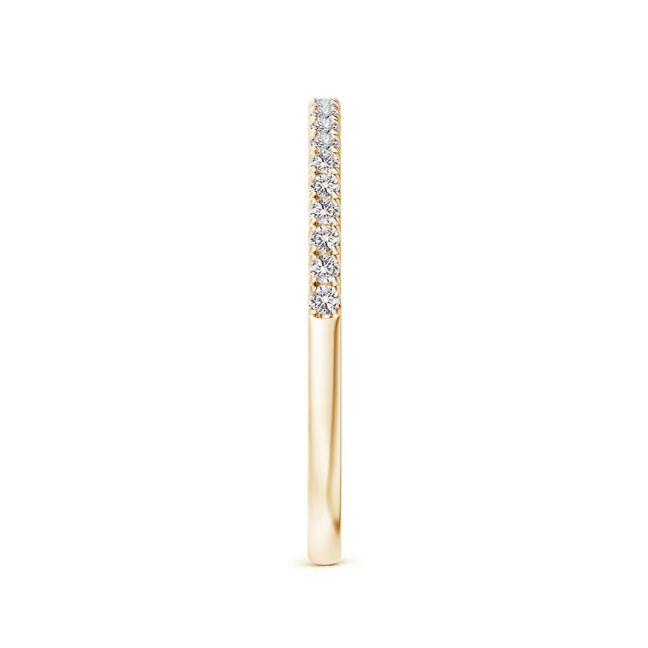 1.3mm IJI1I2 Pave-Set Diamond Half Eternity Classic Wedding Band in Yellow Gold side 2
