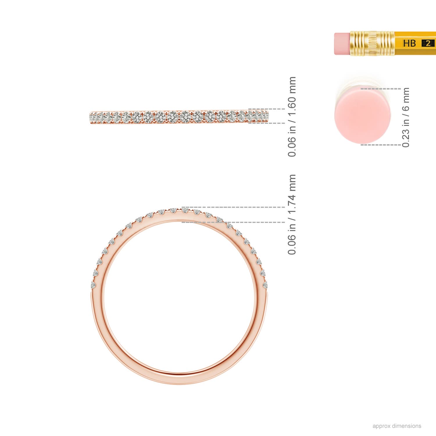 K, I3 / 0.22 CT / 14 KT Rose Gold