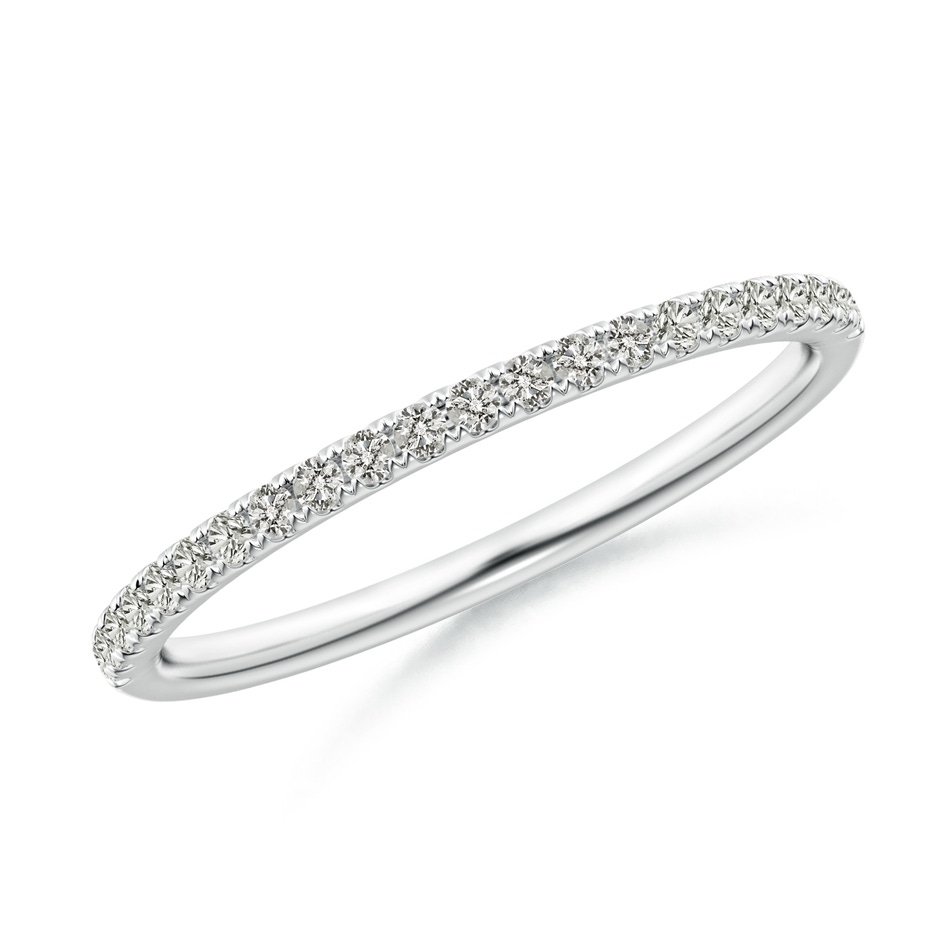 1.3mm KI3 Pave-Set Diamond Half Eternity Classic Wedding Band in White Gold 