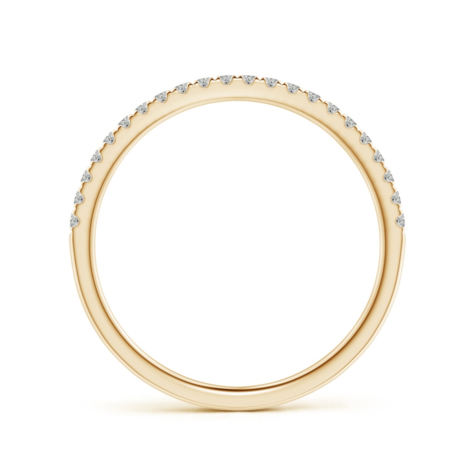 1.3mm KI3 Pave-Set Diamond Half Eternity Classic Wedding Band in Yellow Gold side 1