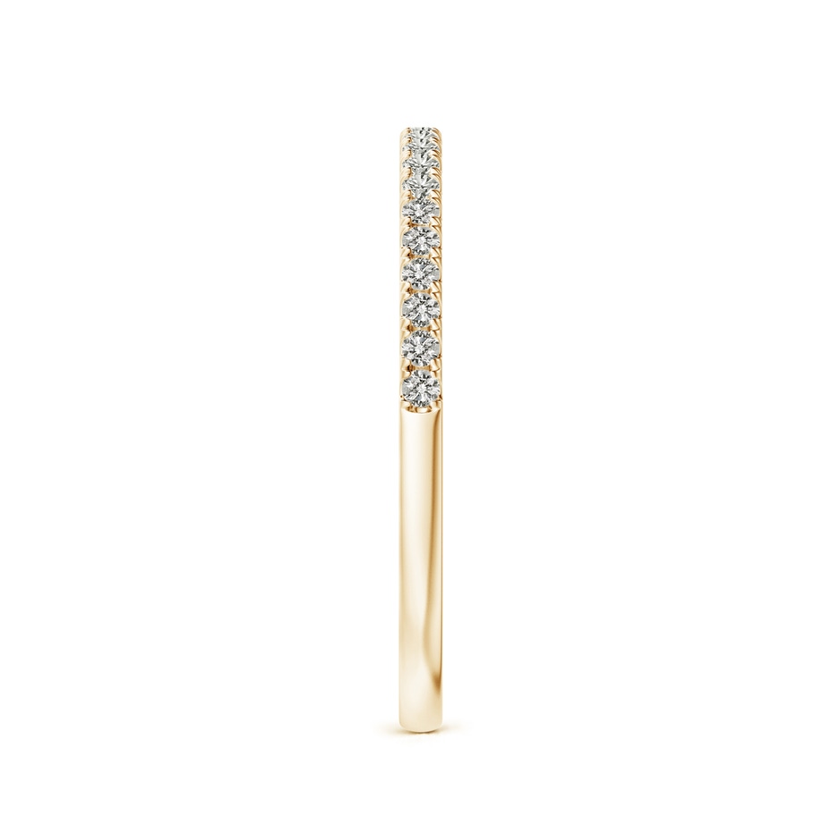 1.3mm KI3 Pave-Set Diamond Half Eternity Classic Wedding Band in Yellow Gold side 2