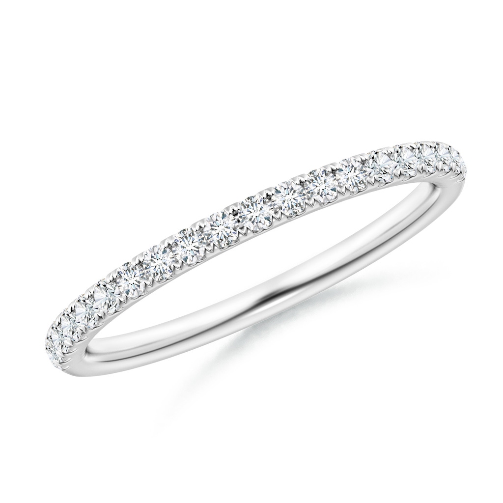 1.5mm GVS2 Pave-Set Diamond Half Eternity Classic Wedding Band in White Gold