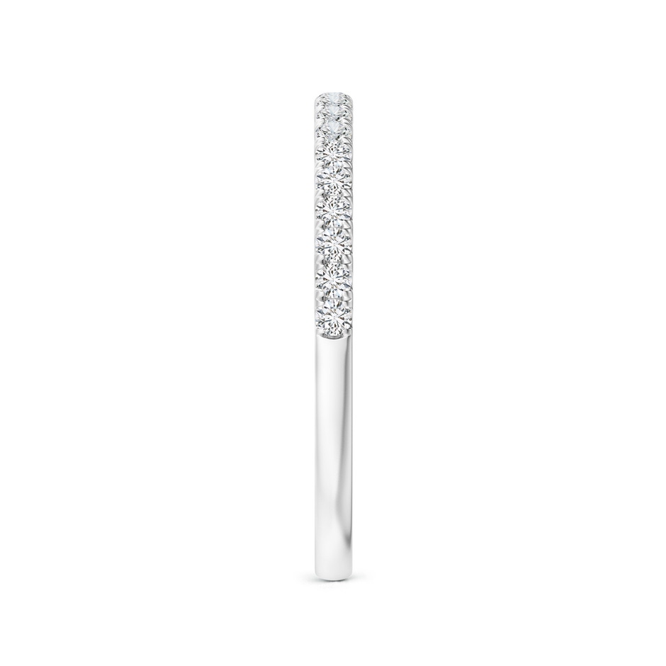 1.5mm HSI2 Pave-Set Diamond Half Eternity Classic Wedding Band in White Gold side 2