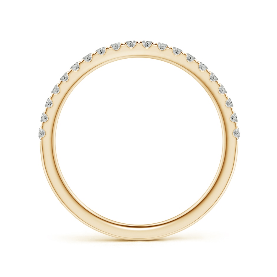 1.5mm KI3 Pave-Set Diamond Half Eternity Classic Wedding Band in Yellow Gold side 1