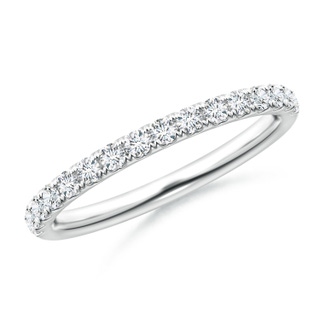 1.7mm GVS2 Pave-Set Diamond Half Eternity Classic Wedding Band in White Gold