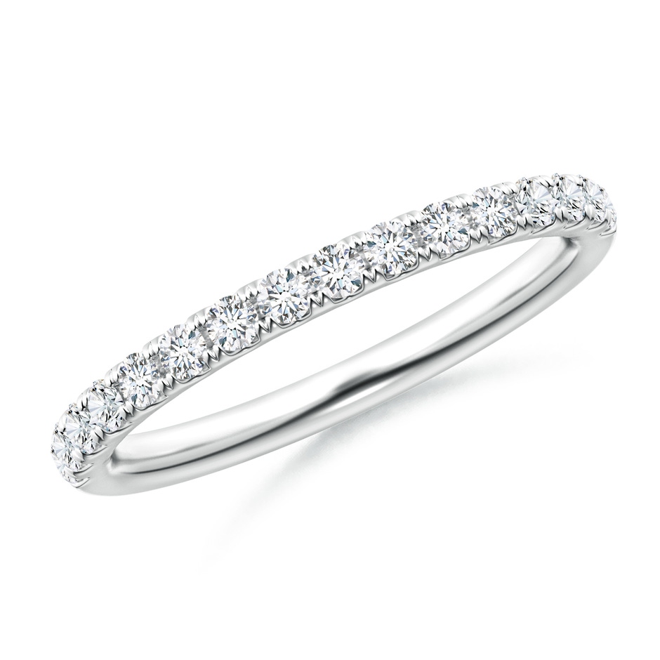 1.7mm GVS2 Pave-Set Diamond Half Eternity Classic Wedding Band in White Gold 