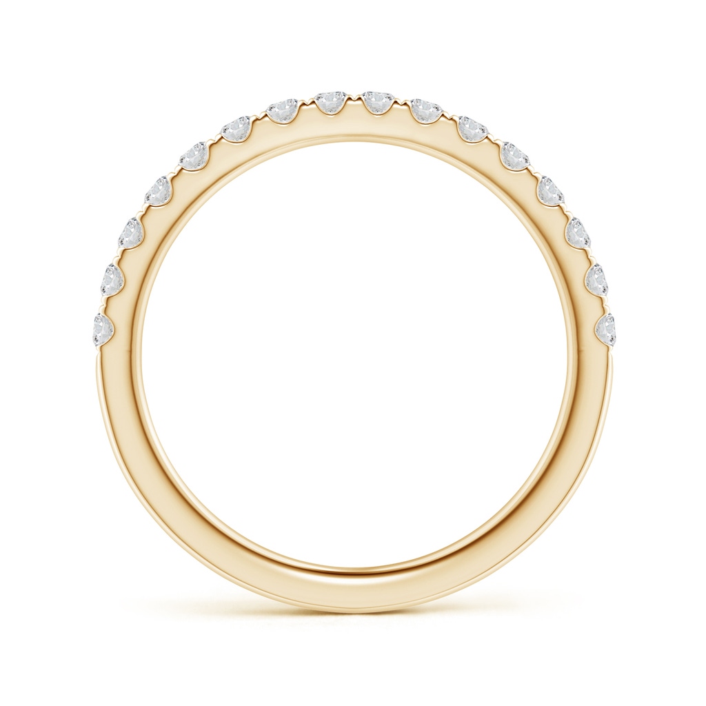 1.7mm HSI2 Pave-Set Diamond Half Eternity Classic Wedding Band in Yellow Gold - side 1