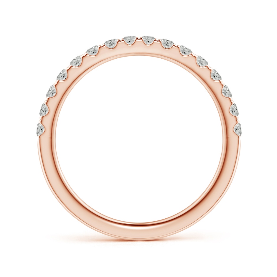 1.7mm KI3 Pave-Set Diamond Half Eternity Classic Wedding Band in Rose Gold side 1