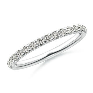 1.7mm KI3 Pave-Set Diamond Half Eternity Classic Wedding Band in White Gold