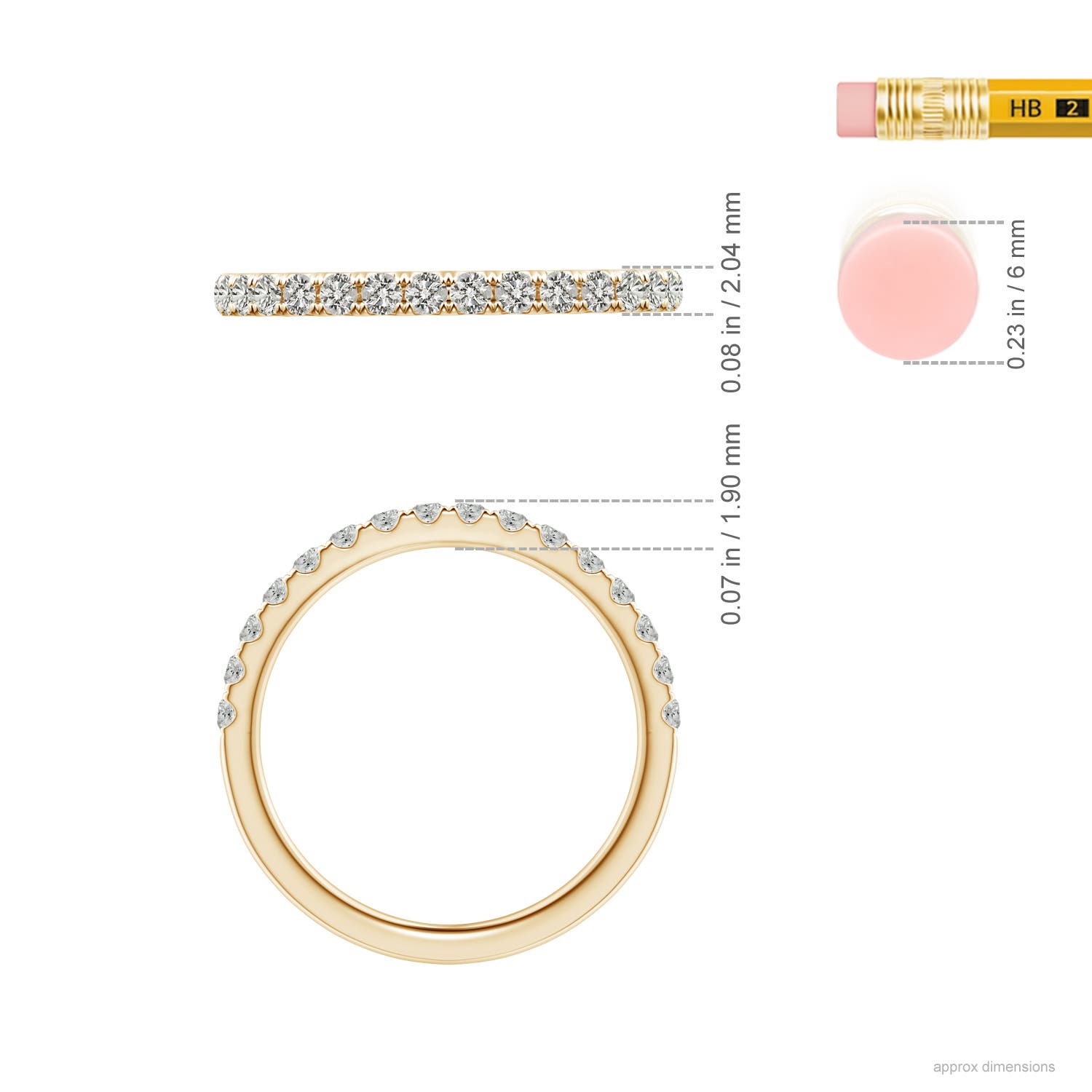 K, I3 / 0.34 CT / 14 KT Yellow Gold