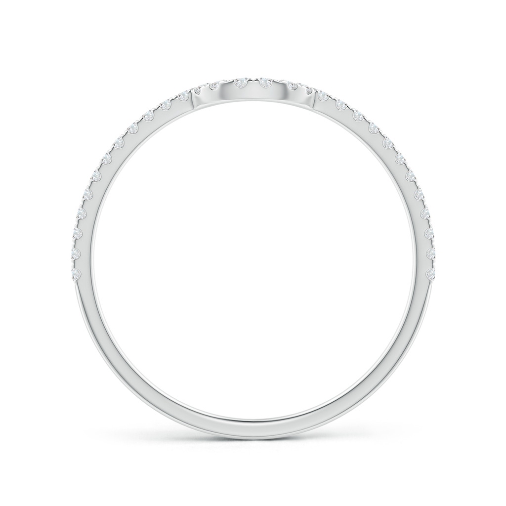 1mm GVS2 Pave-Set Diamond Contoured Comfort Fit Wedding Band in White Gold - side 1